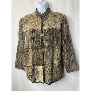 Flashback Womens Velour Velvet Jacket Size Small Victorian Royalcore Ren Fest